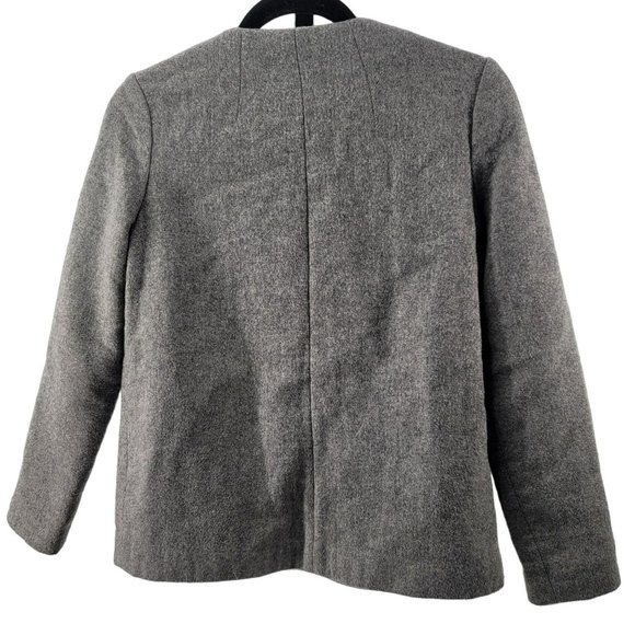 Madewell Gray Wool Blazer Button Womens XXS Viscose Stretch - Picture 3 of 7